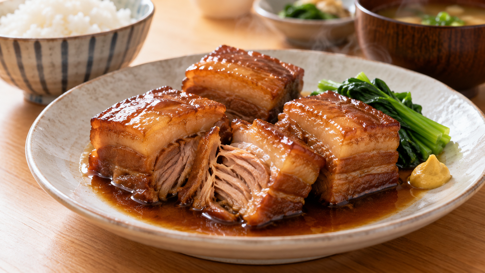 脂の口どけと赤身の食べやすさを楽しむ豚の角煮